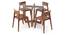 Bourdaine - Gordon 4 Seater Dining Set (Teak Finish) by Urban Ladder - Front View Design 1 - 474418
