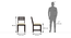 Alaca Dining Chair - Set of 2 (Mango Mahogany Finish, Camilla Ivory) by Urban Ladder - Design 1 Dimension - 474487