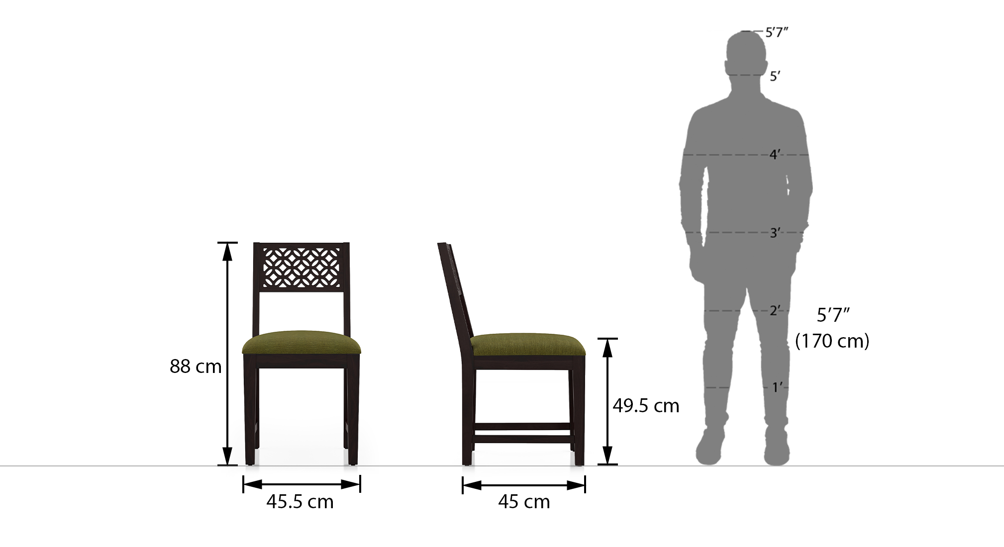 Alaca dining chair   set of 2 finish mango mahogany color olive 5