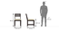 Alaca 6 Seater Dining Set (Mango Mahogany Finish, Camilla Ivory) by Urban Ladder - Design 1 Dimension - 474490