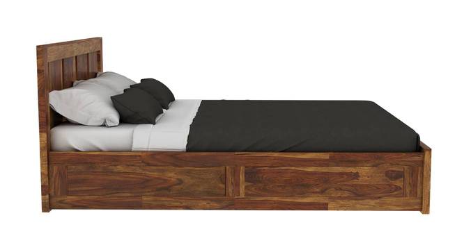 Sable Solid Wood Queen Box Storage Platform Bed in Provincial Teak Finish (Teak Finish, Queen Bed Size) by Urban Ladder - Design 1 Side View - 475341