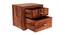 Titus Solid Wood Bedside Table in Honey finish (HONEY Finish) by Urban Ladder - Front View Design 1 - 475418
