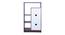 Engineered Wood 8 Pair Shoe Rack Without Seating in Frosty White Colour (Matte Finish, Columbian Walnut) by Urban Ladder - Front View Design 1 - 476292