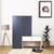 Engineered wood 9 pair shoe rack with seating in new light walnut and graphite grey lp