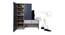 Engineered Wood 9 Pair Shoe Rack With Seating in Graphite Grey Colour (Matte Finish, New Light Walnut & Graphite Grey) by Urban Ladder - Design 1 Side View - 476303