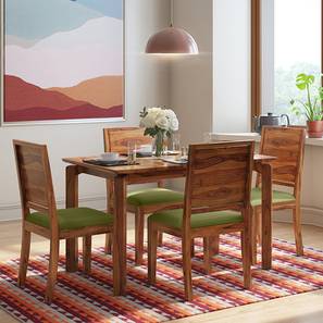 All 4 Seater Dining Table Sets Design Arabia Oribi Solid Wood 4 Seater Dining Table with Set of Chairs in Teak