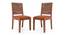 Arabia - Oribi 4 Seater Storage Dining Table Set (Teak Finish, Burnt Orange) by Urban Ladder - Front View Design 1 - 476332