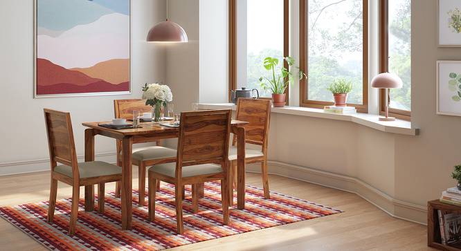Arabia - Oribi 6 Seater Dining Table Set (Teak Finish, Wheat Brown) by Urban Ladder - Full View Design 1 - 476406