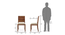 Arabia - Oribi 6 Seater Dining Table Set (Teak Finish, Wheat Brown) by Urban Ladder - Dimension Design 1 - 476411