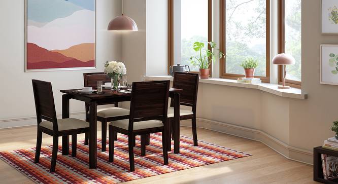 Danton 3-to-6 - Oribi 6 Seater Folding Dining Table Set (Mahogany Finish, Wheat Brown) by Urban Ladder - Full View Design 1 - 476700