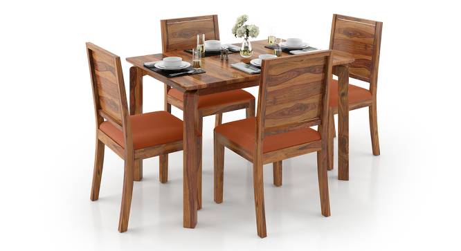 Oribi Dining Chairs - Set of 2 (Teak Finish, Burnt Orange) by Urban Ladder - Half View Design 1 - 476756