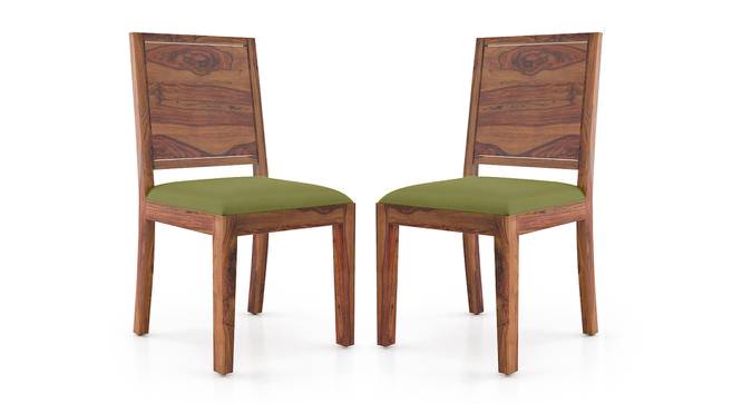 Oribi Dining Chairs - Set of 2 (Teak Finish, Avocado Green) by Urban Ladder - Half View Design 1 - 476763