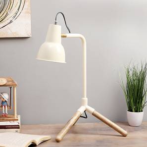 Study Lamps Design Crane Study Lamp (White Base Finish, Barrel Shade Shape, White Shade Color)