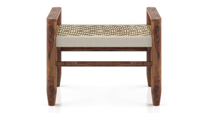 Fijara Woven Bench (Solid wood) (Teak Finish, One Seater) by Urban Ladder - Front View Design 1 - 476815
