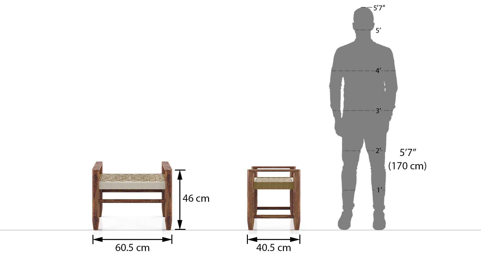 Fijara bench one seater teak 5