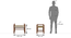 Fijara Woven Bench (Solid wood) (Teak Finish, One Seater) by Urban Ladder - Dimension Design 1 - 476818