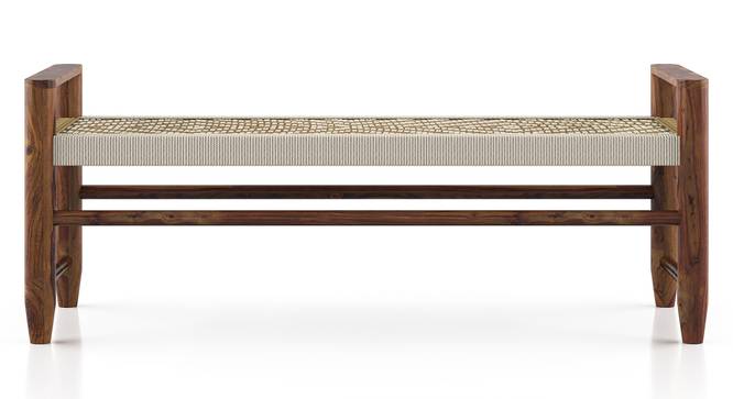 Fijara Woven Bench (Solid wood) (Teak Finish, Two Seater) by Urban Ladder - Front View Design 1 - 476821