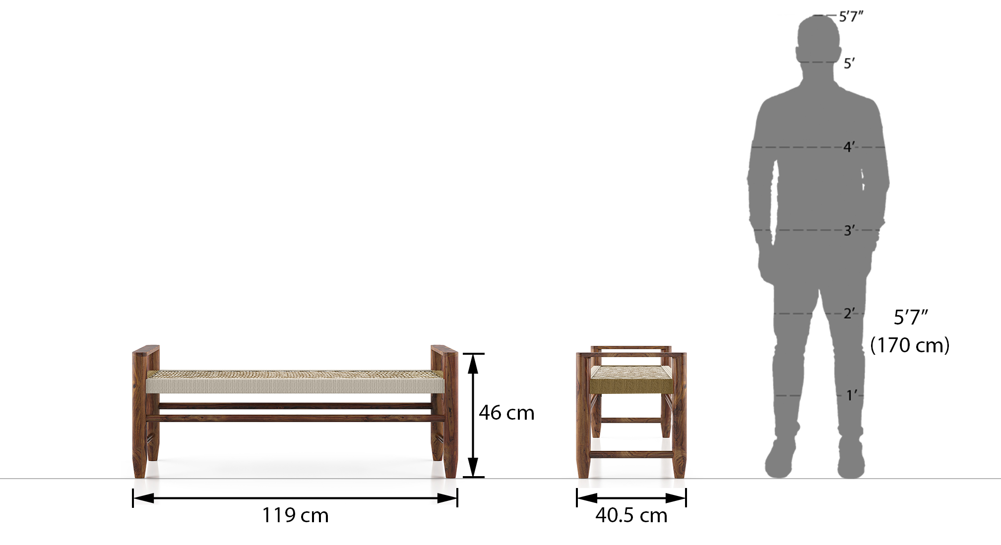 Fijara bench two seater teak 5