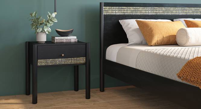 Gaku Bedside Table (Charcoal Black) by Urban Ladder - Design 1 Full View - 476850