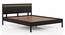 Gaku Queen Size Non-storage Bed (Charcoal Black, Semi Gloss Finish) by Urban Ladder - Front View Design 1 - 476891