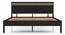 Gaku Queen Size Non-storage Bed (Charcoal Black, Semi Gloss Finish) by Urban Ladder - Design 1 Side View - 476895