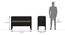 Gaku Sideboard (Charcoal Black) by Urban Ladder - Design 1 Dimension - 476908