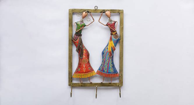 Dancing Lady Multicolor Metal 3 Key Holder (Multicolor) by Urban Ladder - Front View Design 1 - 476967
