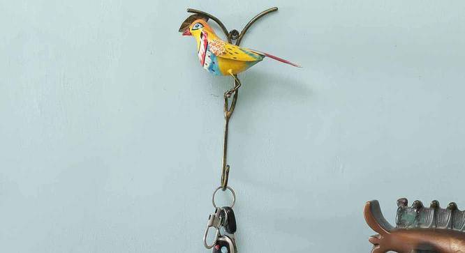 Wall Tree Bird Multicolor Metal 1 Key Holder (Multicolor) by Urban Ladder - Front View Design 1 - 476971