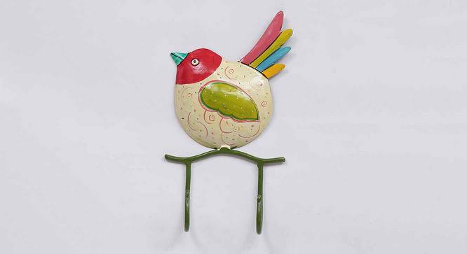 Painted Wall Bird Multicolor Metal 2 Key Holder (Multicolor) by Urban Ladder - Cross View Design 1 - 476983