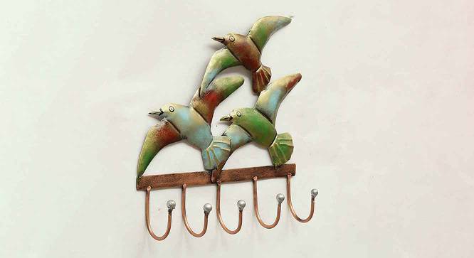 Bird Key Holder Multicolor Metal 5 Key Holder (Multicolor) by Urban Ladder - Cross View Design 1 - 476987