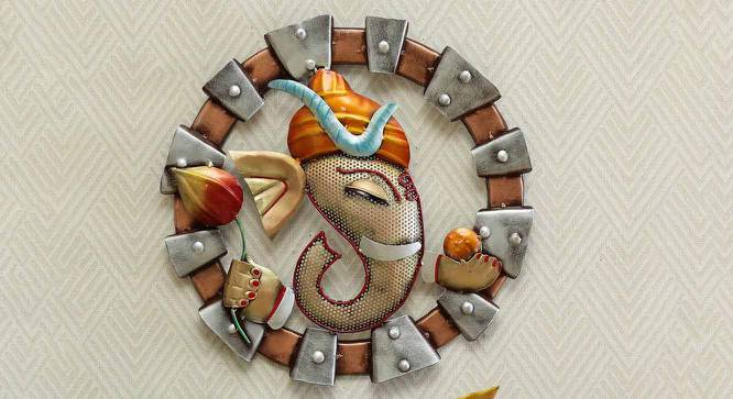 Ganesha Multicolor Metal Wall Accent (Multicolor) by Urban Ladder - Front View Design 1 - 477048