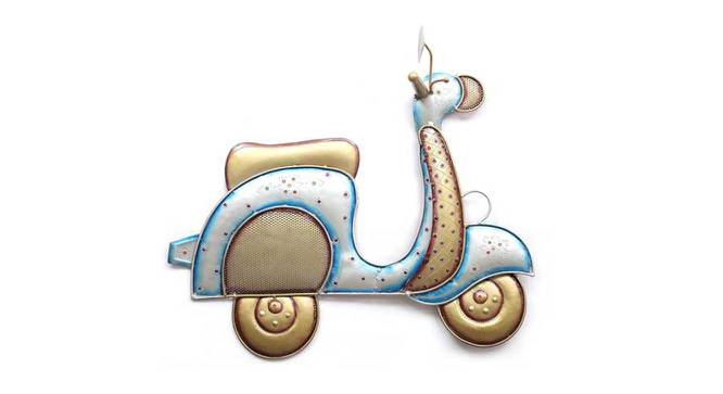 Mini Scooter Multicolor Metal Wall Accent (Multicolor) by Urban Ladder - Cross View Design 1 - 477055