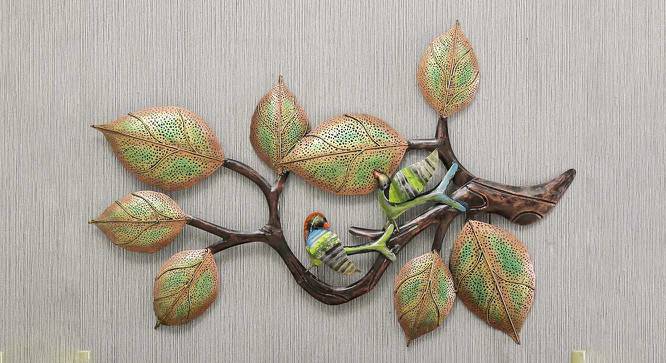 2 Bird Tree Multicolor Metal Wall Accent With Led (Multicolor) by Urban Ladder - Front View Design 1 - 477134