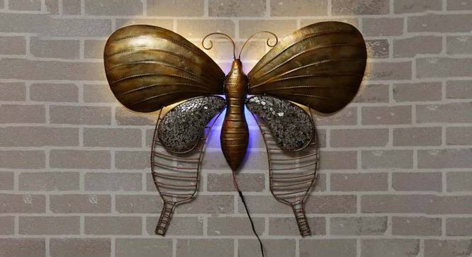 Butterfly Multicolor Metal Wall Accent With Led (Multicolor) by Urban Ladder - Front View Design 1 - 477143