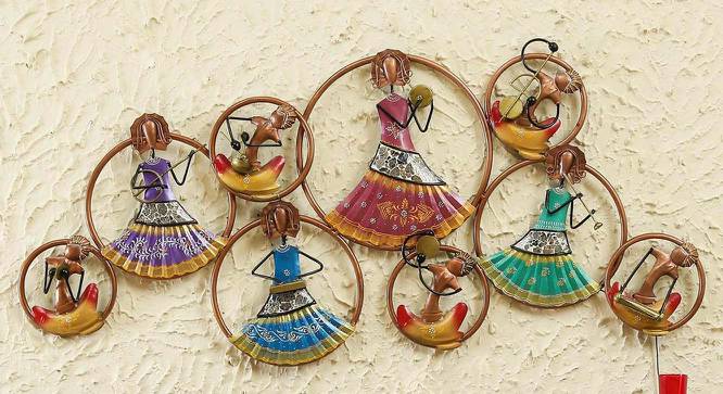 Musician Ring Dolls Multicolor Metal Wall Accent (Multicolor) by Urban Ladder - Cross View Design 1 - 477156