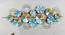 Blue Blooming Multicolor Metal Wall Accent (Multicolor) by Urban Ladder - Front View Design 1 - 477240