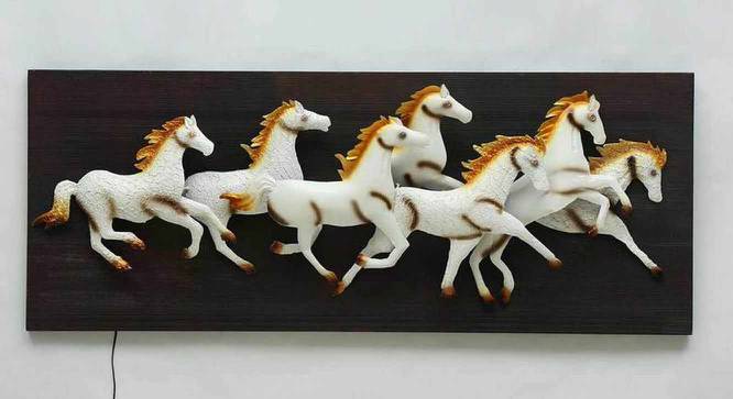 Horse Figurines Multicolor Metal Wall Accent (Multicolor) by Urban Ladder - Cross View Design 1 - 477251