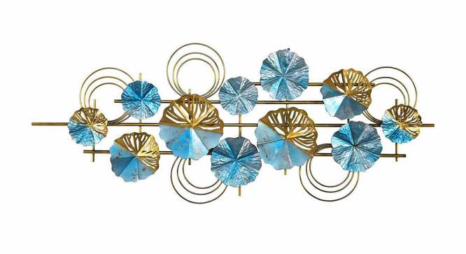 Blue Blooming Multicolor Metal Wall Accent (Multicolor) by Urban Ladder - Cross View Design 1 - 477256