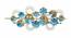 Blue Blooming Multicolor Metal Wall Accent (Multicolor) by Urban Ladder - Cross View Design 1 - 477256