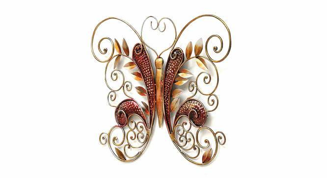 Butterfly Multicolor Metal Wall Accent (Multicolor) by Urban Ladder - Cross View Design 1 - 477258
