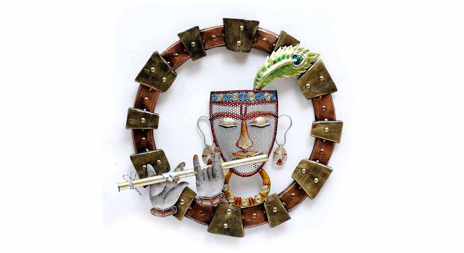 Krishna With Flute Multicolor Metal Wall Accent (Multicolor) by Urban Ladder - Front View Design 1 - 477345