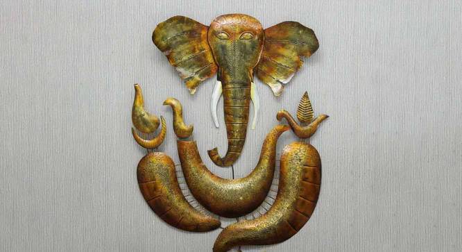Lord Ganesha Multicolor Metal Wall Accent With Led (Multicolor) by Urban Ladder - Front View Design 1 - 477624