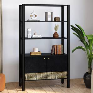 Ul Exclusive Design Gaku Bookshelf (Charcoal Black, Charcoal Black, Semi Gloss Finish)