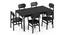 Gaku 6 Seater Dining set (Charcoal Black) by Urban Ladder - Top View - 478035