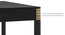 Gaku 6 Seater Dining Table (Charcoal Black) by Urban Ladder - Close View Design 1 - 478417