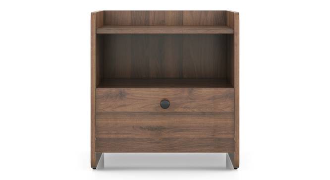 Lavista Bedside Table (Classic Walnut Finish) by Urban Ladder - Front View Design 1 - 