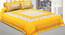 Kevin Yellow Abstract 150 TC Cotton Double Size Bedsheet with 2 Pillow Covers (Yellow, Double Size) by Urban Ladder - Front View Design 1 - 478442