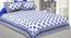 Bastien Blue Abstract 150 TC Cotton Double Size Bedsheet with 2 Pillow Covers (Blue, Double Size) by Urban Ladder - Front View Design 1 - 478471
