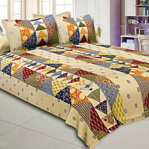Multicolor Abstract 150 TC Cotton Double Size Bedsheet