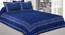 Leny Royal Blue Abstract 150 TC Cotton Double Size Bedsheet with 2 Pillow Covers (Royal Blue, Double Size) by Urban Ladder - Front View Design 1 - 478600